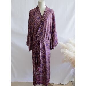 Island Spirit by Kaiulani Collections Hawaiian Kimono Robe with tie size S/M